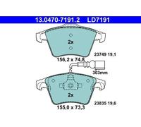 BRAKE PAD SET DISC BRAKE 13.0470-7191.2 FOR VW TOUAREG BPD/BLK/BAC/BPE 2.5L 6cyl