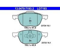 Brake pads 13.0470-7193.2 ATE for FORD MAZDA VOLVO