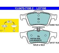 Brake pads 13.0470-7195.2 ATE for FORD MAZDA VOLVO SAAB OPEL