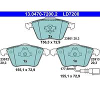 ATE Brake Pad Set 13.0470-7200.2 – Disc Brake for Audi, SEAT, Skoda, VW