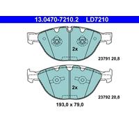 13.0470-7210.2 BRAKE PAD SET, DISC BRAKE ATE