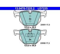 Brake pads 13.0470-7225.2 ATE for BMW 3 Touring 3 3 Convertible 3 Coupe X1