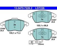 Brake pads 13.0470-7226.2 ATE for AUDI TT TT Roadster A1 A1 Sportback