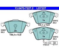 Brake pads 13.0470-7227.2 ATE for SEAT VW AUDI