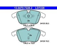 Brake pads 13.0470-7228.2 ATE for LAND ROVER FORD VOLVO