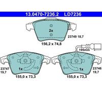 BRAKE PAD SET, DISC BRAKE 13.0470-7236.2 ATE
