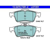 ATE Brake Pad Set 13.0470-7251.2 – Disc Brake Pads for Renault Laguna III 1.6 16V BT0 M4R F4R
