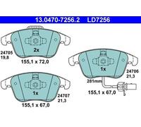 Brake pads 13.0470-7256.2 ATE for AUDI A5 A5 Sportback A5 Convertible A4 B8