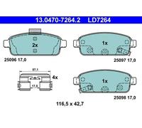 ATE 13.0470-7264.2 Brake pad set