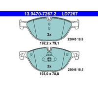 Brake pads 13.0470-7267.2 ATE for BMW 5 7 5 Gran Turismo 5 Touring