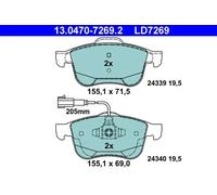 ATE 13.0470-7269.2 Brake pad set