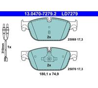 Brake pads 13.0470-7279.2 ATE for PEUGEOT CITROËN DS