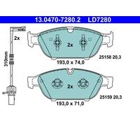 Brake pads 13.0470-7280.2 ATE for AUDI A7 Sportback A6 C7 A6 C7 Avant A8 D4