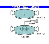 Brake pads 13.0470-7288.2 ATE for FIAT 500 C PUNTO EVO 500 PUNTO Hatchback Van