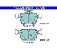 Brake pads 13.0470-7293.2 ATE for SEAT VW AUDI SKODA CUPRA