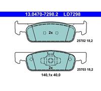Brake pads 13.0470-7298.2 ATE for DACIA RENAULT SMART