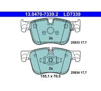 ATE 13.0470-7339.2 Brake pad set