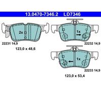 Brake pads 13.0470-7346.2 ATE for FORD FORD USA