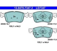 ATE 13.0470-7347.2 Brake pad set