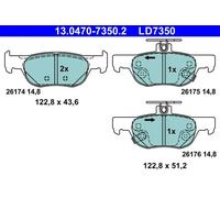 Brake pads 13.0470-7350.2 ATE for MAZDA 3 Hatchback 3 Saloon CX-30 MX-30