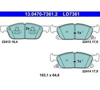 Brake pads 13.0470-7361.2 ATE for FORD FOCUS IV FOCUS IV Turnier KUGA III