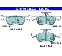 ATE 13.0470-7362.2 Brake pad set