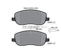 Brake pads 2026101 TEXTAR for CITROËN FIAT PEUGEOT LANCIA