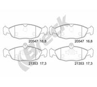 Brake pads 20547 00 702 00 BRECK for OPEL DAEWOO