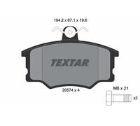Brake pads 2057402 TEXTAR for AUDI VOLVO