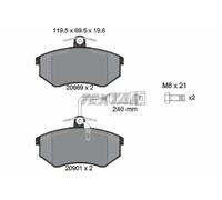 Brake pads 2066922 TEXTAR for AUDI 80 B3 Saloon 100 C3 Saloon 200 C2 Saloon