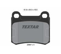 Textar Rear Brake Pads 2068701 - Fits Mercedes-Benz 190, 124, E-Class & C-Class - Set of 4