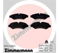 Brake pads 20747.200.1 ZIMMERMANN for MERCEDES-BENZ SPRINTER 3-t Tourer Bus