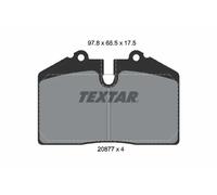 Brake Pads Full Set Of 4 Rear 2087709 Textar Audi Maserati Porsche