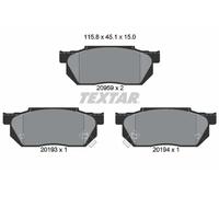 Brake pads 2095902 TEXTAR for HONDA CIVIC MK IV Saloon CIVIC MK III CRX
