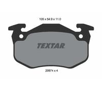 Textar Rear Brake Pads fits Renault Super 5 11 19 Clio Citroën