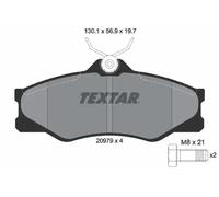 Textar Brake Pad Set 2097904 - Front, fits VW Transporter/Caravelle (T3, Vanagon III)