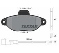 Textar Brake Pads 2143609 - Front Full Set of 4, Genuine OE, Wear Warning Contact, Fits Fiat Ford