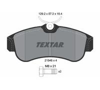 Textar Car Brake Pad Front Dimensions 57.5mm x 129.2mm For Nissan 2154601