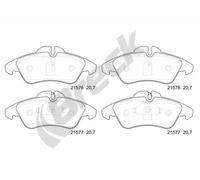 Brake pads 21576 00 703 10 BRECK for MERCEDES-BENZ VW