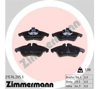 BRAKE PAD SET DISC BRAKE 21576.205.1 FOR MERCEDES-BENZ SPRINTER/4-t/Van/Bus 2.1L