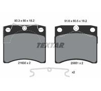 Brake pads 2163501 TEXTAR for VW TRANSPORTER / CARAVELLE Mk IV Bus
