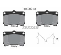 Textar Front Axle Disc Brake Pad Set 2165404 - Fits Kia & Mazda - Full set of 4 with accessories