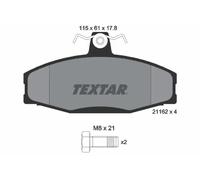 Textar Brake Pad Set 2166201 – Disc Brake for Skoda, VW Caddy 1.6/1.9D 97-