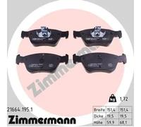 ZIMMERMANN 21664.195.1 Brake pad set