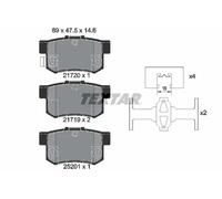 Brake pads 2172001 TEXTAR for SUZUKI FIAT