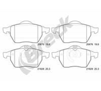 Brake pads 21829 00 701 00 BRECK for OPEL SAAB