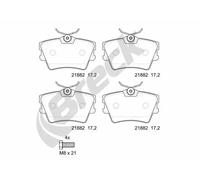 Breck Brakes Brake Pad Set 21882 00 704 00 - Disc Brake Pads for VW Caravelle/Eurovan T4 2.0L