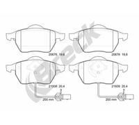 Brake pads 21938 00 701 10 BRECK for AUDI VW SKODA SEAT