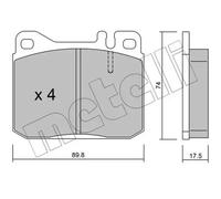 BRAKE PAD SET DISC BRAKE 22-0011-1 FOR MERCEDES-BENZ M 115.954 2.3L 4cyl 123 123