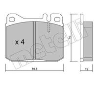 Brake pads 22-0011-2 METELLI for VW LT28-50 Bus LT28-50 Van LT 40-55 I Van